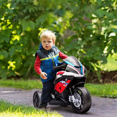 Kindermotorrad, Elektromotorrad, Scheinwerfer, 3 Musikmodi, für Kinder 1,5-5 Jahre, Rot, 82,5 x 42 x 54cm