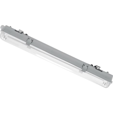 Luminaire de garage étanche IP65 linéaire 2xG13 18W HERMAN Struhm gris (1/2)