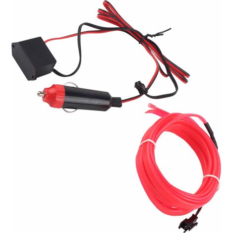 Bande lumineuse décorative pour voiture, éclairage intérieur LED EL auto, pièces de modification rose (1/5)