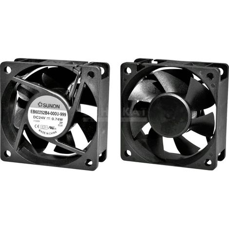Ventilador axial Sunon MF60251VX1000UA99 negro 60x60x25 mm