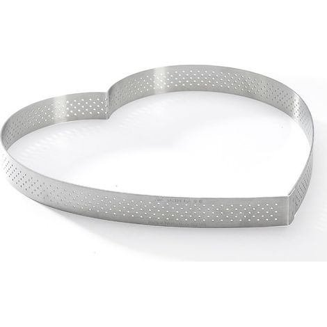 De Buyer Stampo per torte a forma di cuore ad anello perforato, diam 22 cm, 3099.53 (1/4)