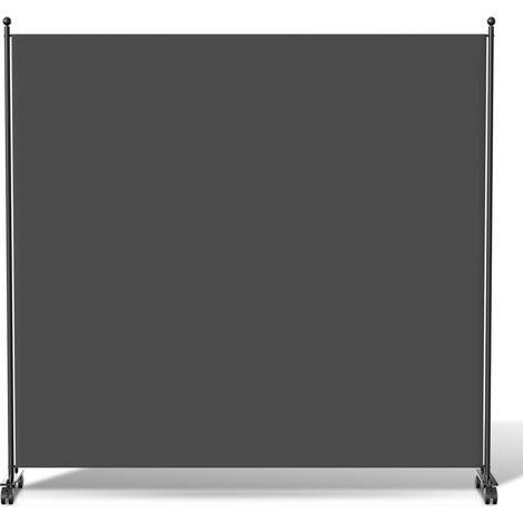 Wolketon Paravent avec roulettes séparateur de pièce Cloison Paravent écran de confidentialité Écran pour Jardin Anthracite 187x181 cm