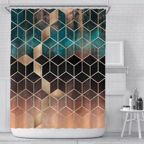 Shower Curtain - 180 x 200 cm - Waterproof, Mildew-Resistant, Washable Polyester (1/5)