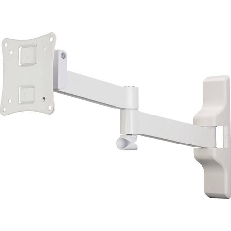 Support mural TV Hama 00108737 25,4 cm (10') - 66,0 cm (26') inclinable + pivotant, rotatif blanc Q98704 (1/5)