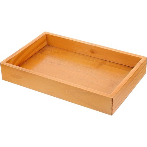 Plateau de toilette décoratif en bois pour petite salle de bain multifonctionnelle (1/5)