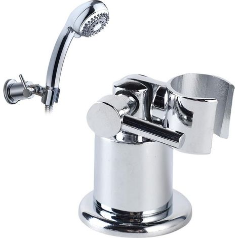Stainless Steel Shower Head Holder, 180° Rotatable Shower Head Adjustable Shower Holder, Rotatable Adjustable Shower Head Holder, for Bathrooms and Toilets (Silver) (1/5)