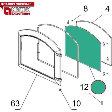 LA NORDICA - 1129109 - Vetro ricambio 476x317x4 mm ISOTTA