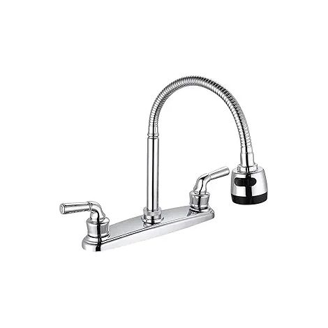 Mitigeur de cuisine universel, robinet mural mono-froid, idéal pour lavabo, buanderie, évier et balcon (1/5)