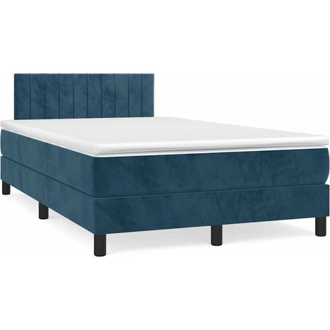 Maison Exclusive - Cama box spring con colchón terciopelo azul os (1/5)