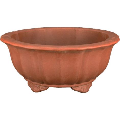 Vaso per bonsai rotondo (forma a fior di loto) in gres 53x53x20,5 cm - GLA28a