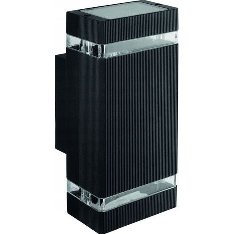 OE-2C Fassadenleuchte 2xGU10 100x110x240 schwarz (1/3)