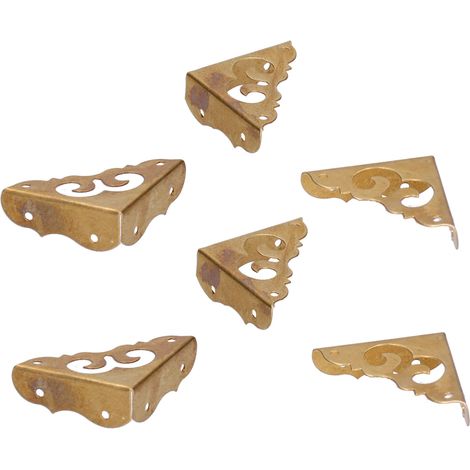 8er-Set Eckenschutz für Boxen, Antik, kurze Seite, Messing, Eckenschutz für Boxen, Schränke und Möbel (1/5)