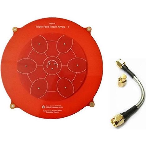 Antenne patch triple alimentation 5,8 GHz 14 dBi de type pagode pour FPV, émetteur d'image, panneau plat (1/5)