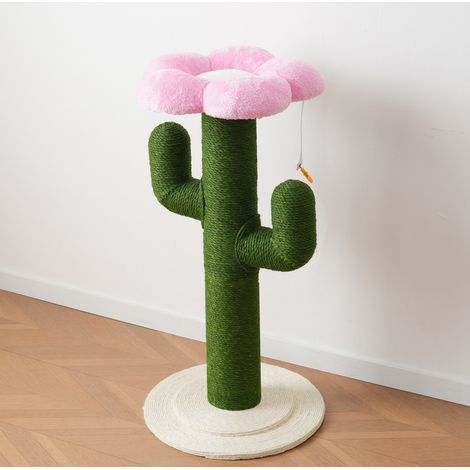 CHICFURN Albero tiragraffi a cactus 46x46x90 cm in MDF verde con anti-ribaltamento (1/5)