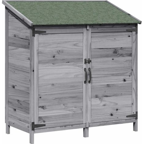 Cobertizo de Jardín con techo Gris 106,5 x 56 x 113,5 cm vidaXL