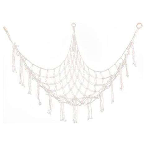 Large Bohemian Stuffed Animal Net or Hammock, 55" Toy Hammock, Macrame Item, Pet Storage Corner, Hanging Net, Mesh Hammock, Toy Storage Bag (1/3)