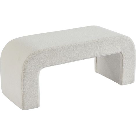 Panca in Tessuto bouclette Bianco - CALVELO (1/5)