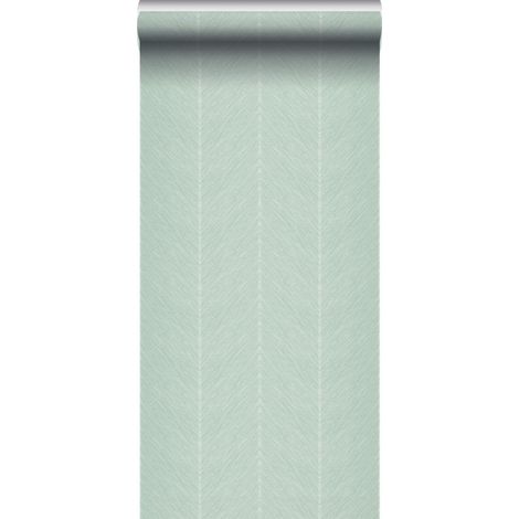 papier peint tissage à chevrons vert grisé - Sanders & Sanders (1/5)