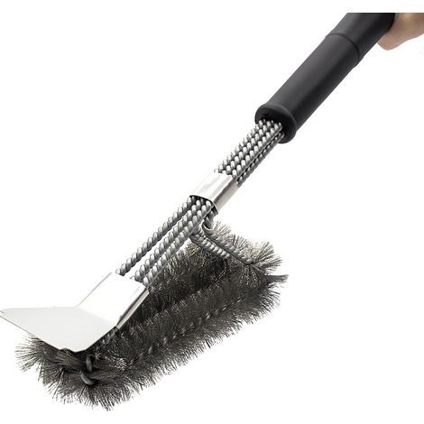 Jiajia AI, Brosse Barbecue 3 en 1 Brosse Nettoyage Barbecue, Acier Inoxydable pour jardin, terrasse et extéri (1/4)