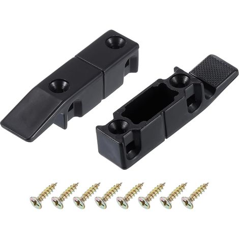 2 pcs Plastique Rapide Raccord Meubles Panneau, Pousse Agrafes Coin Boucle avec Vis pour Armoire Roman Colonne Connexion (1/5)