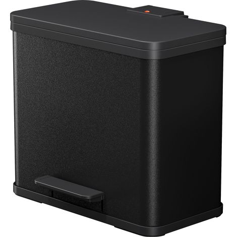 Hailo Öko trio Plus L, Tret-Mülltrenner, 3x9 ltr, Schwarz, matt (1/5)