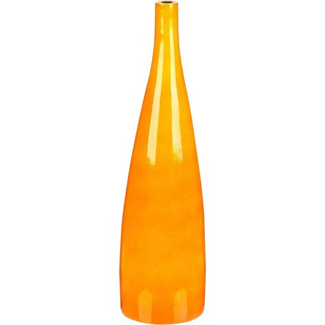 Flower Vase SABADELL Ceramic 50 cm Orange