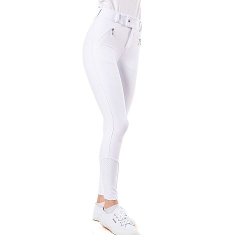 XS, Blu: Pantaloni equitazione da donna modello Evo con grip al ginocchio