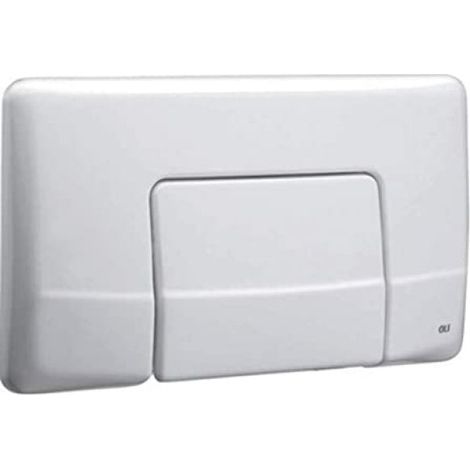 Oli - Placca comando per cassetta diamante monoscarico - Colore: Bianco