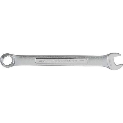 Clé mixte - Acier au carbone de qualité industrielle traité thermiquement - Faible usure - Argent, 7 mm, 1 pièce (1/3)