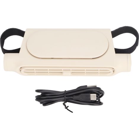 Ventilateur USB Voiture Arrière Beige 3 Vitesses Silencieux ABS Léger pour SUV Camping-car Confort Climatisation (1/5)