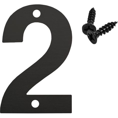 Chiffres Adresse Flottants - Métal Noir Résistant Aux Intempéries - Pour Jardin Garage Boîte Aux Lettres Extérieur - 1 Pièce (1/5)