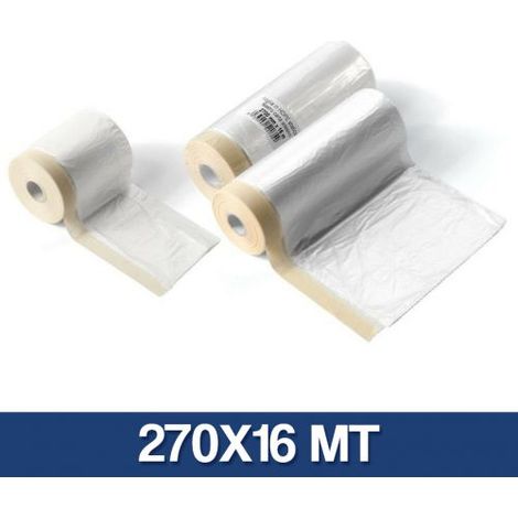 NASTRO ADESIVO FILM TELO COPRITUTTO MASCHERA PROTETTIVA ANTIGOCCIA PITTURA 34467V 270X16 MT (34469)