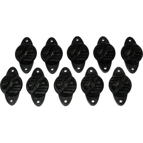 Electric Fence Insulators Claw Type X10 (Wood Post Nail On Polywire Polyrope Clips) (1/5)