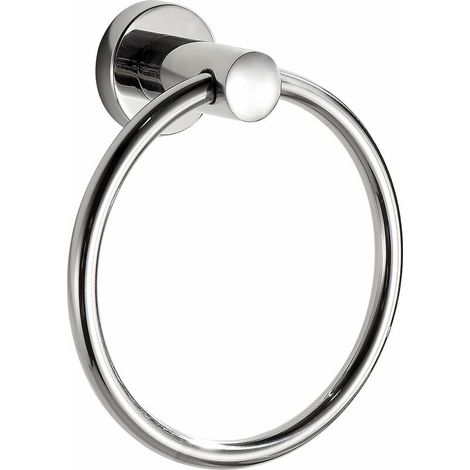 Contemporary style towel ring in chrome plated 304 stainless steel (1/5)