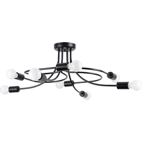 Lampadari Levar nero 58x28x58cm Sollux (1/5)