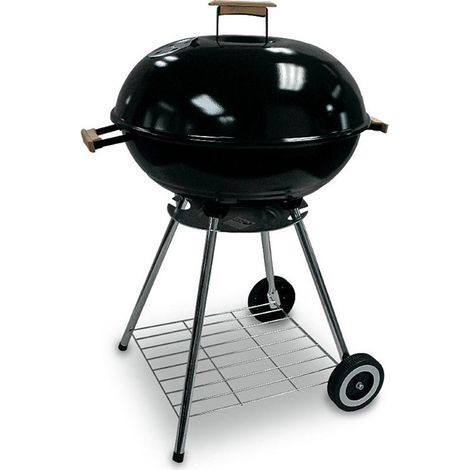 Barbecue Tondo Carbone Giardino Legna Carbonella Carrello Grigliata Griglia 45cm (1/3)