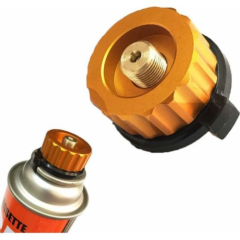 DEESSE SHOP - Adaptateur de réchaud à gaz de camping connecteur de réchaud,Arrêt automatique du gaz de camping en plein air,Connecteur de réchaud de convertisseur de camping de type fendu de cartouche (1/5)