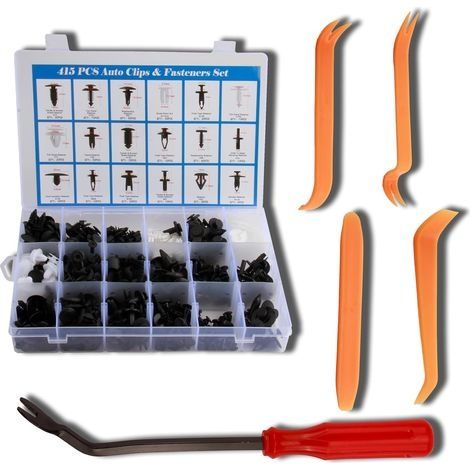 Rivet Clips Plastique, Rivet Plastique Fixation de Protection avec Boîte de Rangement,Compatible avec Ford, GM, Chrysler, Toyota, Honda - Boîte de Rangement Incluse (1/5)