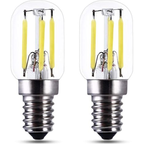 Ampoule LED E14 24V DC 3W - Lot de 2 - Verre Filament - Blanc Chaud 2700K - Pour Porte Garage (1/5)