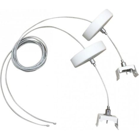 Kit de suspension Blanc pour Rails Triphasés - SILAMP