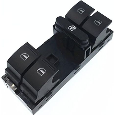 Bouton de commutateur de fenêtre maître d'alimentation électrique OEM  1K4959857B New pour VW Volkswagen CC Golf Jetta Passat Tiguan 2005 2006 2007 2008 2009 2010 2011 2012 2013 (1/3)