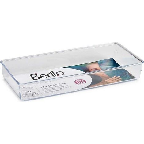 Organizzatore trucco berilo trasparente 34 x 16 cm