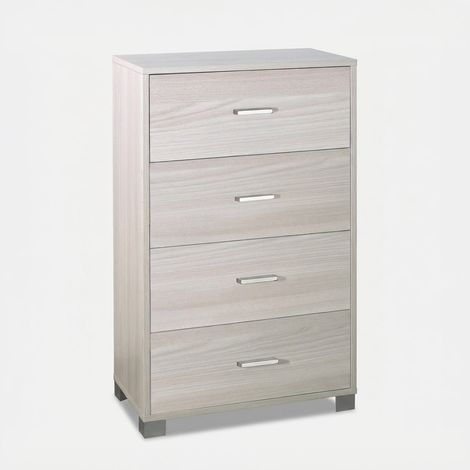 Commode gain de place 4 tiroirs pour chambre Quadrante - Orme