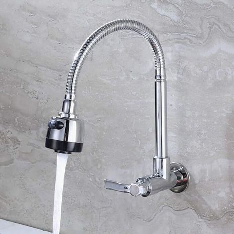 Robinet de cuisine universel Robinet d'évier de cuisine froid simple Robinet de cuisine en laiton de haute qualité Robinet mural