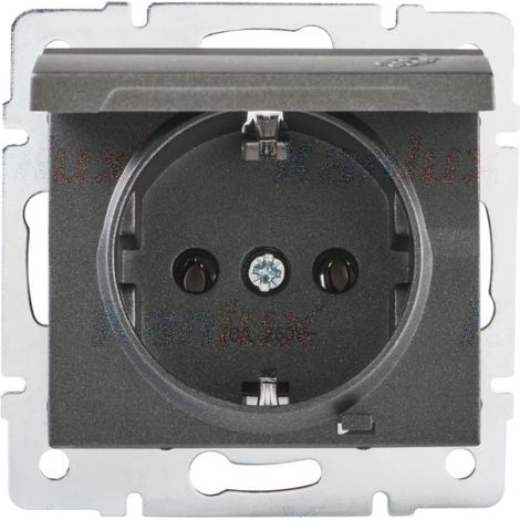 Presa con messa a terra, IP-44, Schuko LOGI grafite Kanlux 25264 (1/2)