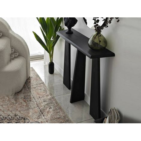 Dmora - Consola Dflamign, Mesa multiusos, Gabinete de soporte, Escritorio de pasillo, 100x28h83 cm, Antracita (1/5)