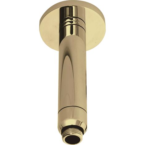 Hudson Reed Round Ceiling-Mounted Arm 165mm Length - Brushed Brass