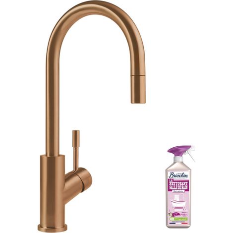 Robinet cuisine VILLEROY ET BOCH Umbrella flex bronze + nettoyant