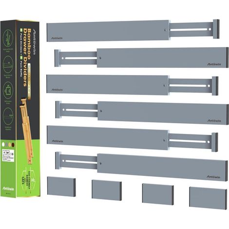 Schubladentrenner Verstellbar Bambus 10 Pcs organizer gefedert Bouitque (1/5)