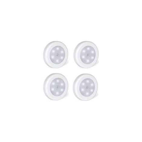 4er-Set LED-Klebeleuchten, LED-Leuchten mit Bewegungsmelder und Magnetfuß (batteriebetrieben) - Crezuo (1/4)